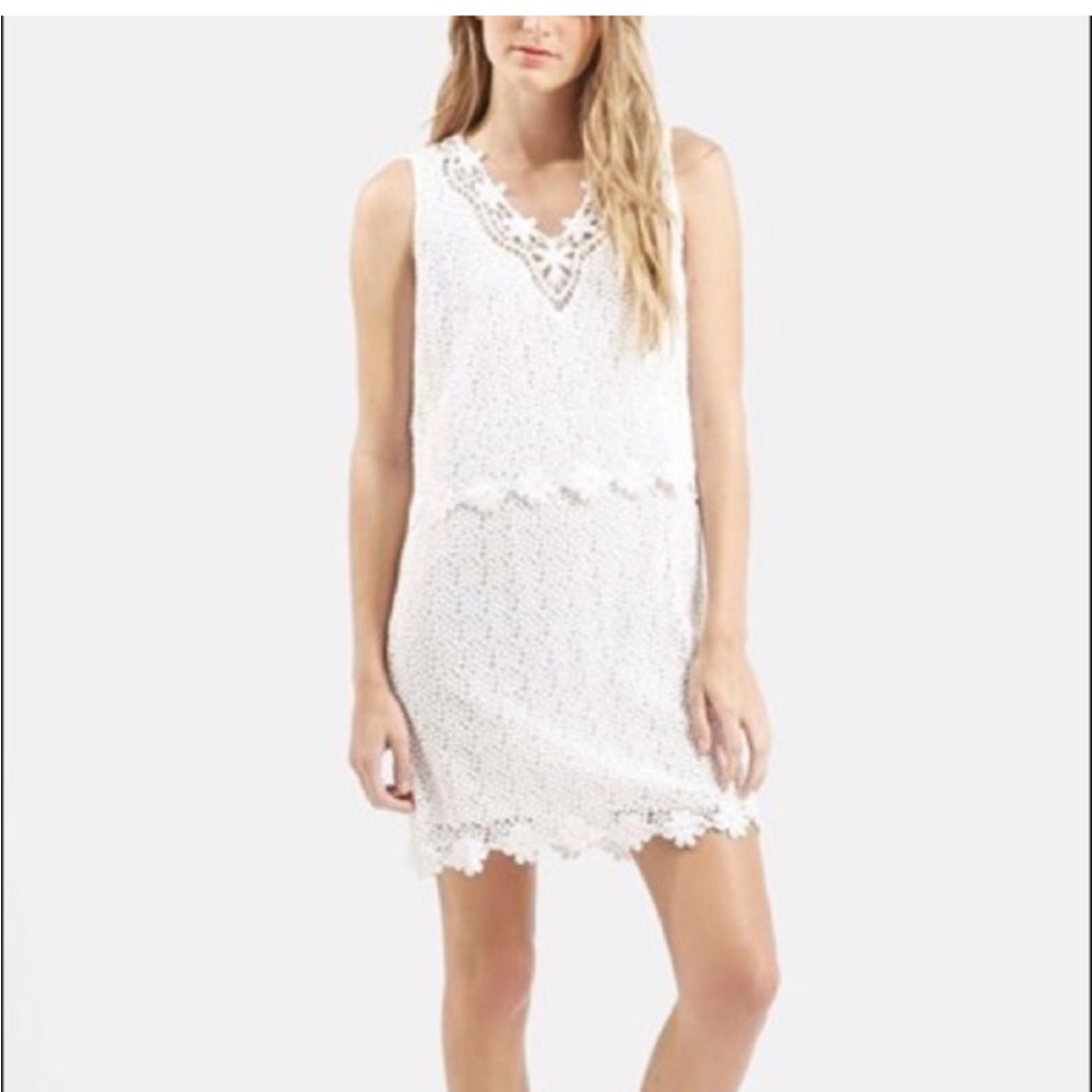 TopShop Crochet Lace White Dress